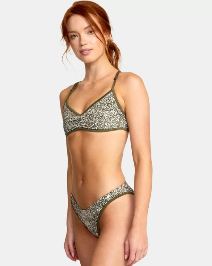 RVCA Calças De Biquíni Blocked Hi Leg Feminino | LUQIWV-035<MULHER Calças De Biquíni