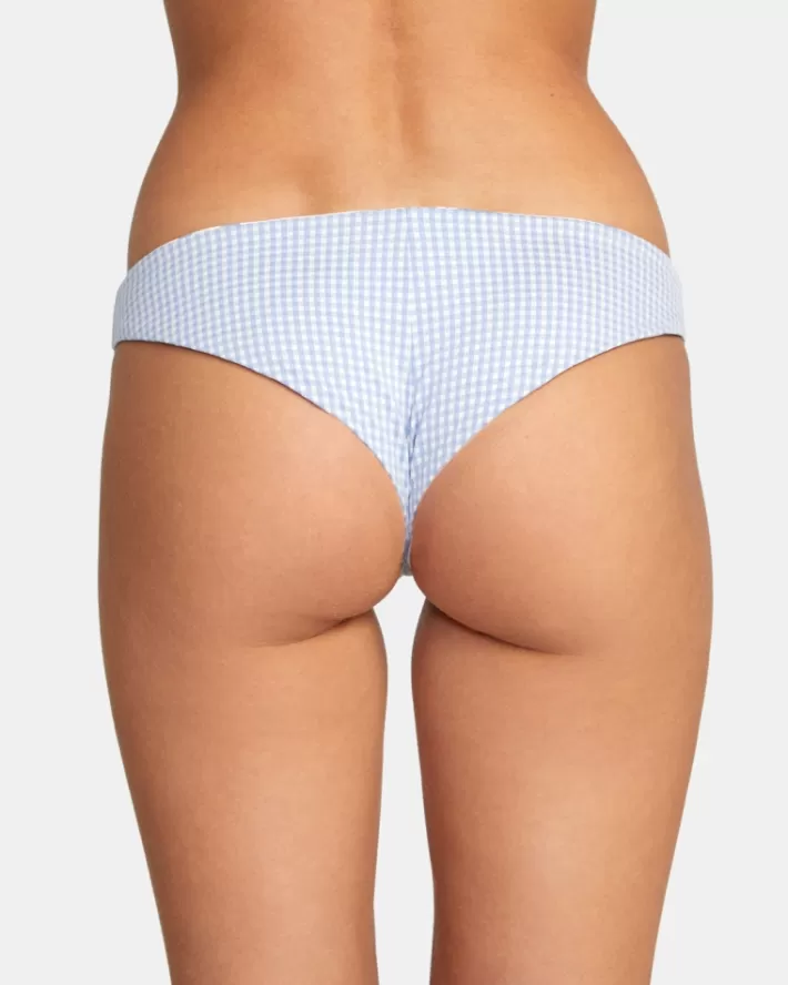RVCA Calças De Biquíni Gingham Reversible Cheeky Feminino | NQCWBL-015<MULHER Calças De Biquíni