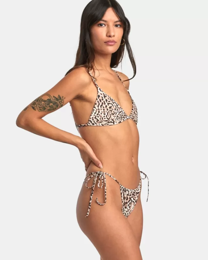 RVCA Calças De Biquíni Meow Chinelos Tie Skimpy Feminino | BPDCHV-619<MULHER Calças De Biquíni