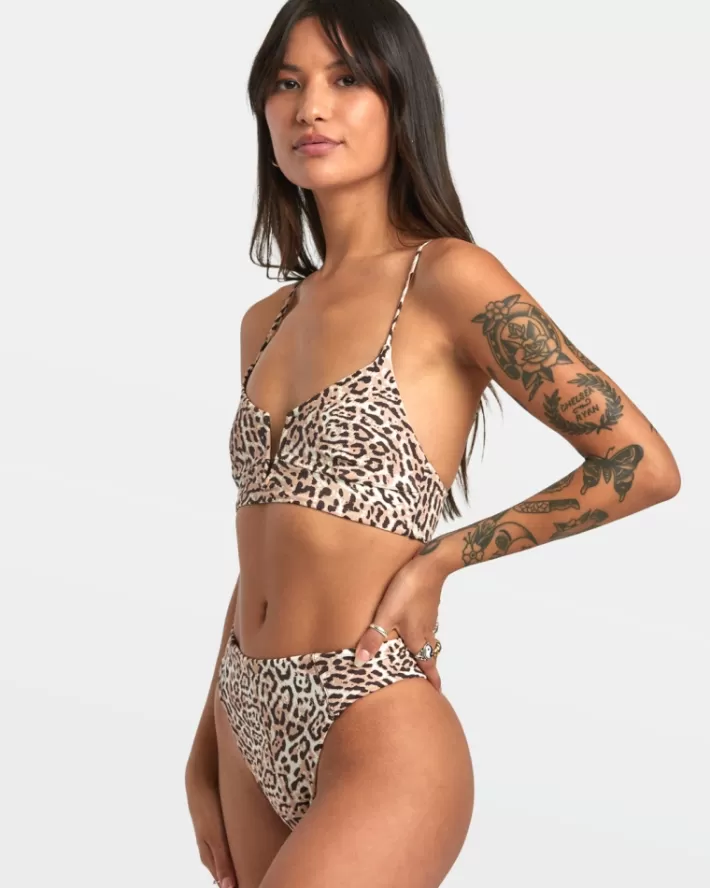 RVCA Calças De Biquíni Meow High Rise Cheeky Feminino | YUMQWX-531<MULHER Calças De Biquíni