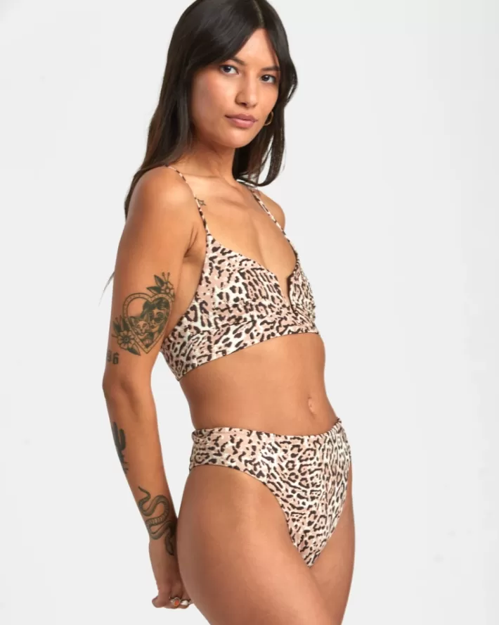 RVCA Calças De Biquíni Meow High Rise Cheeky Feminino | YUMQWX-531<MULHER Calças De Biquíni