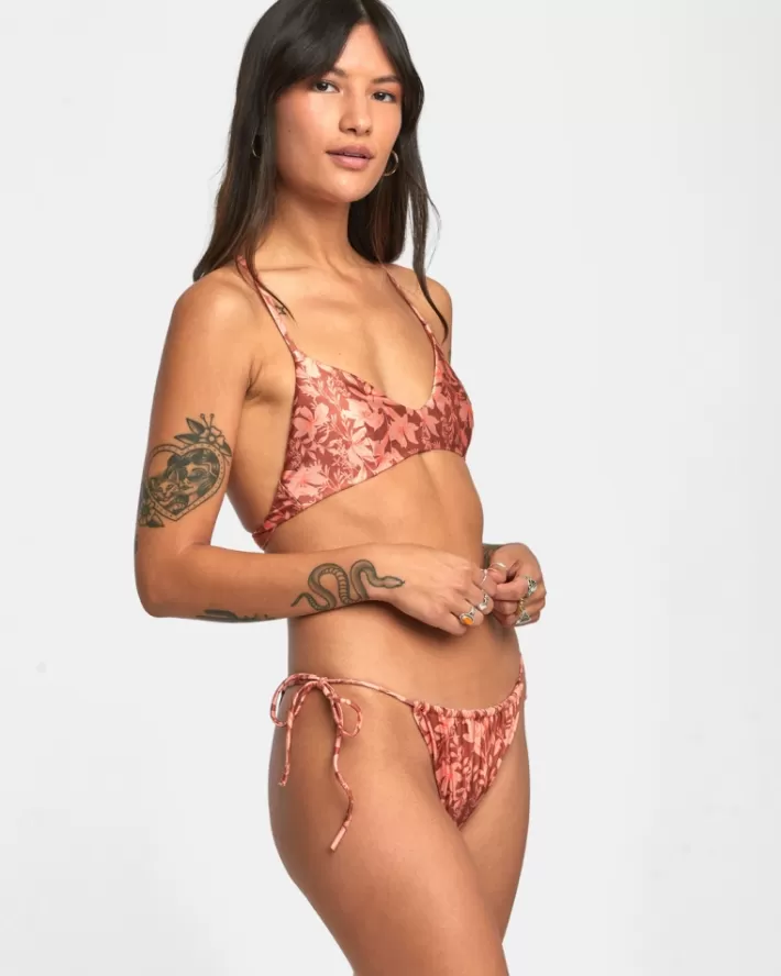 RVCA Calças De Biquíni Oasis Tie Skimpy Feminino | XQEMPY-319<MULHER Calças De Biquíni