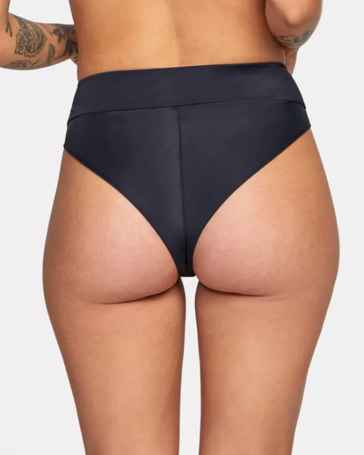 RVCA Calças De Biquíni Solid High-Rise Cheeky Feminino | MQEHSO-702<MULHER Calças De Biquíni
