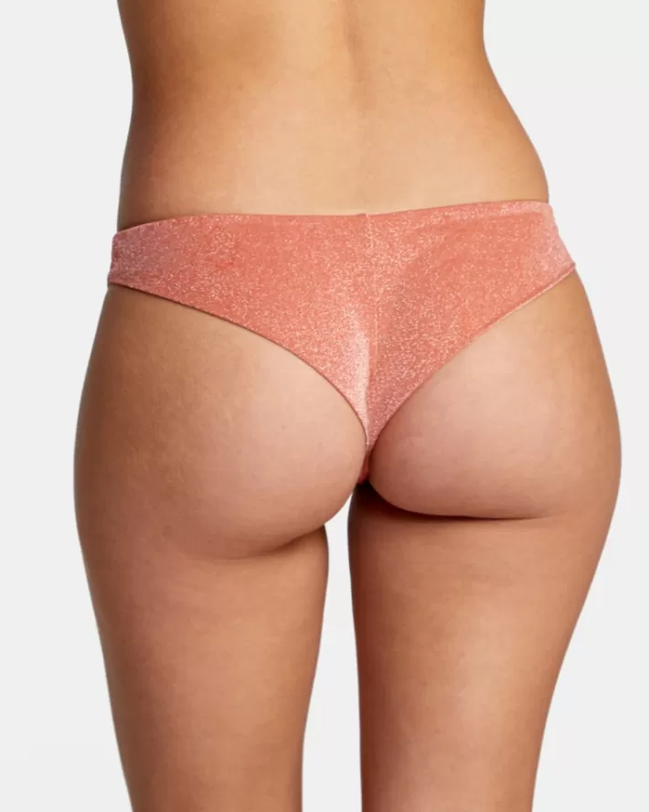 RVCA Calças De Biquíni Strata Low-Rise Cheeky Feminino | CWETPI-157<MULHER Calças De Biquíni