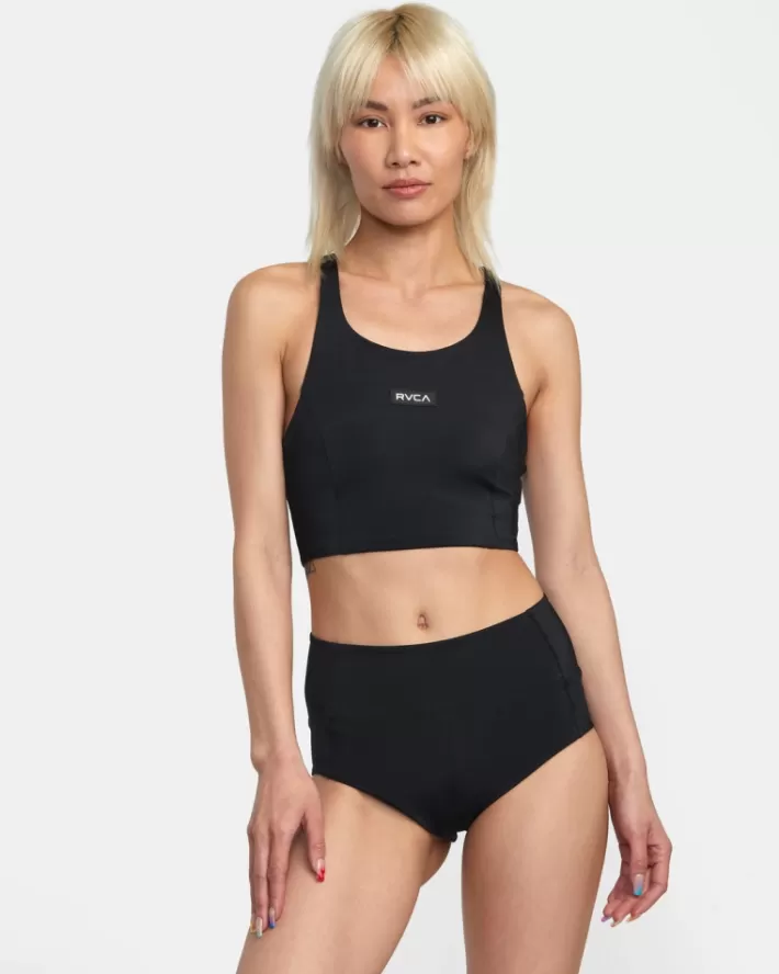 RVCA Calças De Biquíni VA Essential Solid High-Rise Cheeky Bottom Feminino | XWNCQU-802<MULHER Calças De Biquíni