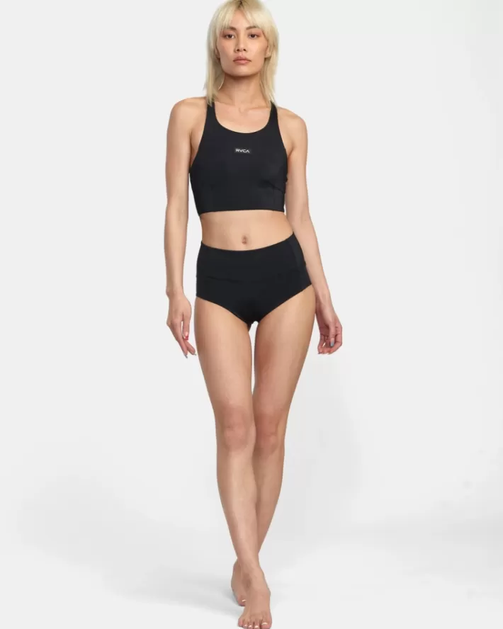 RVCA Calças De Biquíni VA Essential Solid High-Rise Cheeky Bottom Feminino | XWNCQU-802<MULHER Calças De Biquíni