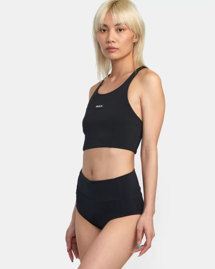 RVCA Calças De Biquíni VA Essential Solid High-Rise Cheeky Bottom Feminino | XWNCQU-802<MULHER Calças De Biquíni
