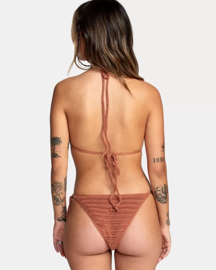 RVCA Calças De Biquíni Westside Cheeky Crochet Feminino | JTSZCE-520<MULHER Calças De Biquíni