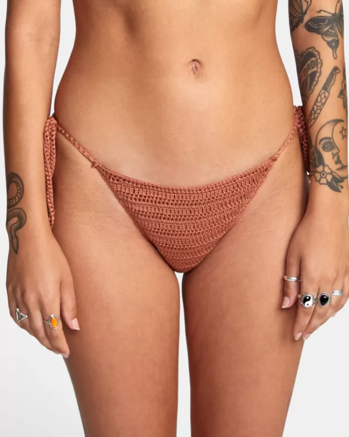 RVCA Calças De Biquíni Westside Cheeky Crochet Feminino | JTSZCE-520<MULHER Calças De Biquíni