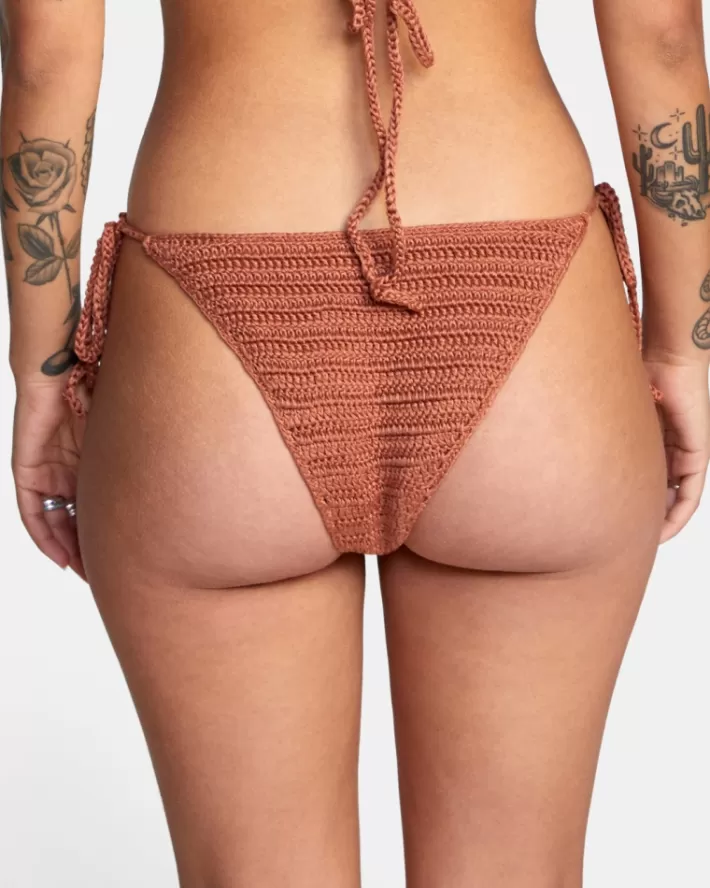 RVCA Calças De Biquíni Westside Cheeky Crochet Feminino | JTSZCE-520<MULHER Calças De Biquíni