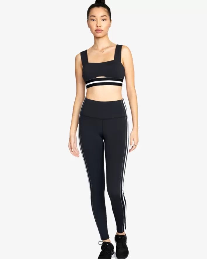 RVCA Calças Elastic Side Workout Leggings Feminino | DJRUCM-891<MULHER Calças
