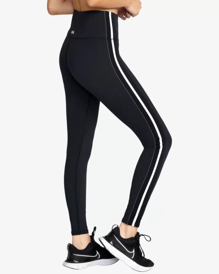 RVCA Calças Elastic Side Workout Leggings Feminino | DJRUCM-891<MULHER Calças
