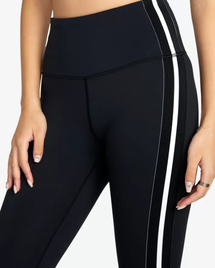 RVCA Calças Elastic Side Workout Leggings Feminino | DJRUCM-891<MULHER Calças