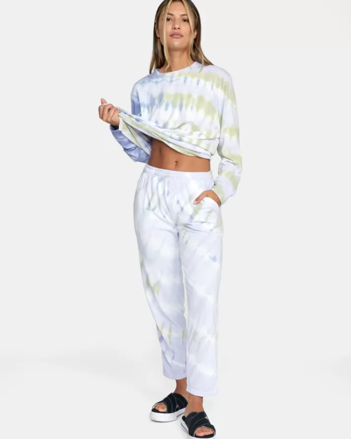 RVCA Calças No Doubt Tie-Dye Cropped Feminino | QKVMET-042<MULHER Calças