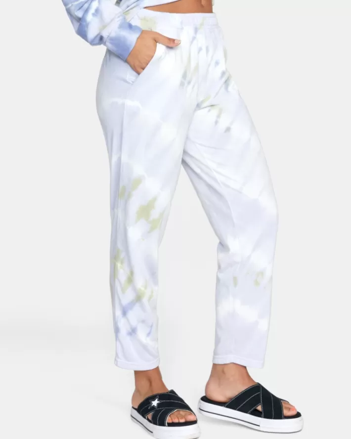 RVCA Calças No Doubt Tie-Dye Cropped Feminino | QKVMET-042<MULHER Calças