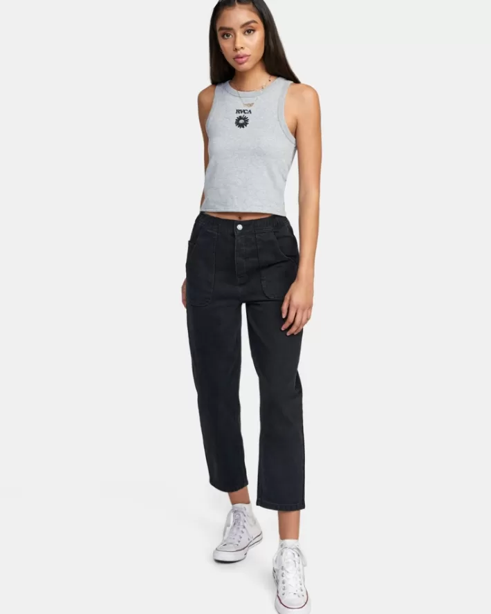 RVCA Calças Scrunchie Denim Feminino | VUJKFI-148<MULHER Calças