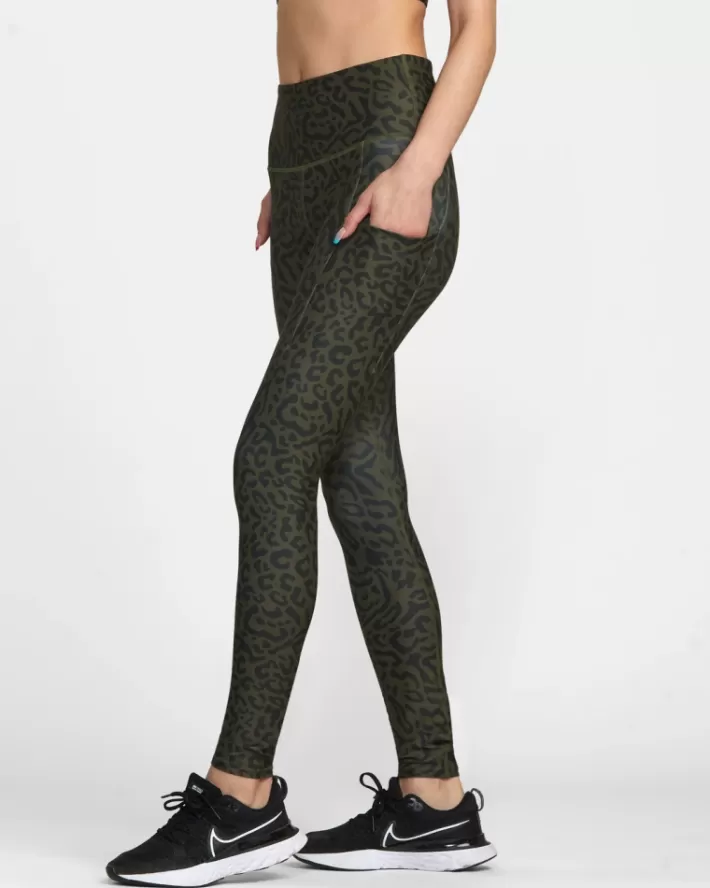 RVCA Calças VA Esportivos Pocket Technical Leggings Feminino | XTZEWP-592<MULHER Calças