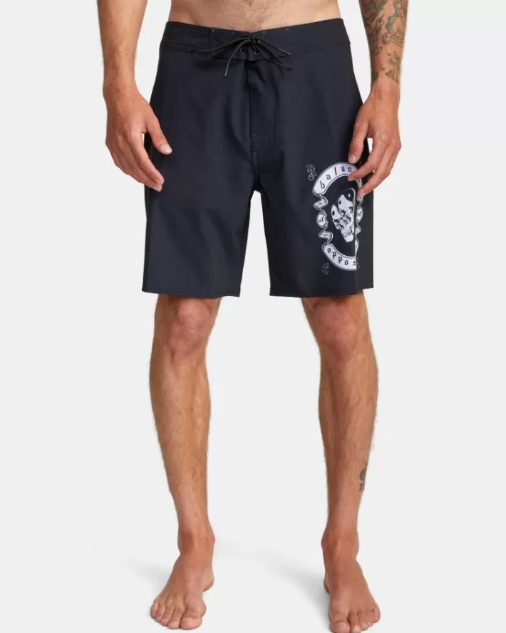 RVCA Calções De Banho Benj Skull 18” Masculino | MZRPYL-893< Calções De Banho