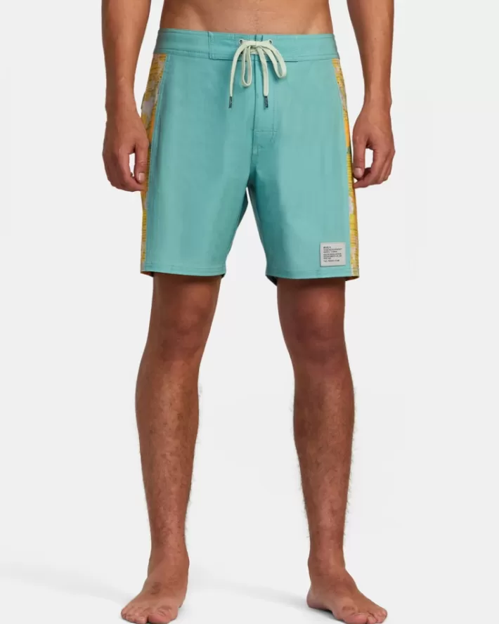 RVCA Calções De Banho Cut Palm 17" Volleys Masculino | ORADFJ-081< Calções De Banho
