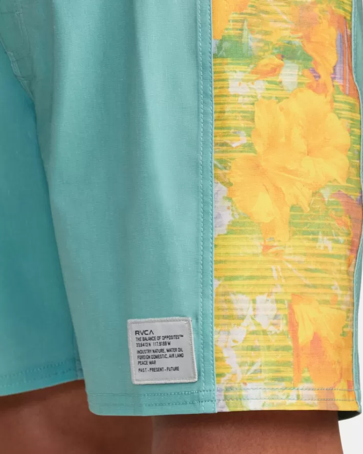 RVCA Calções De Banho Cut Palm 17" Volleys Masculino | ORADFJ-081< Calções De Banho