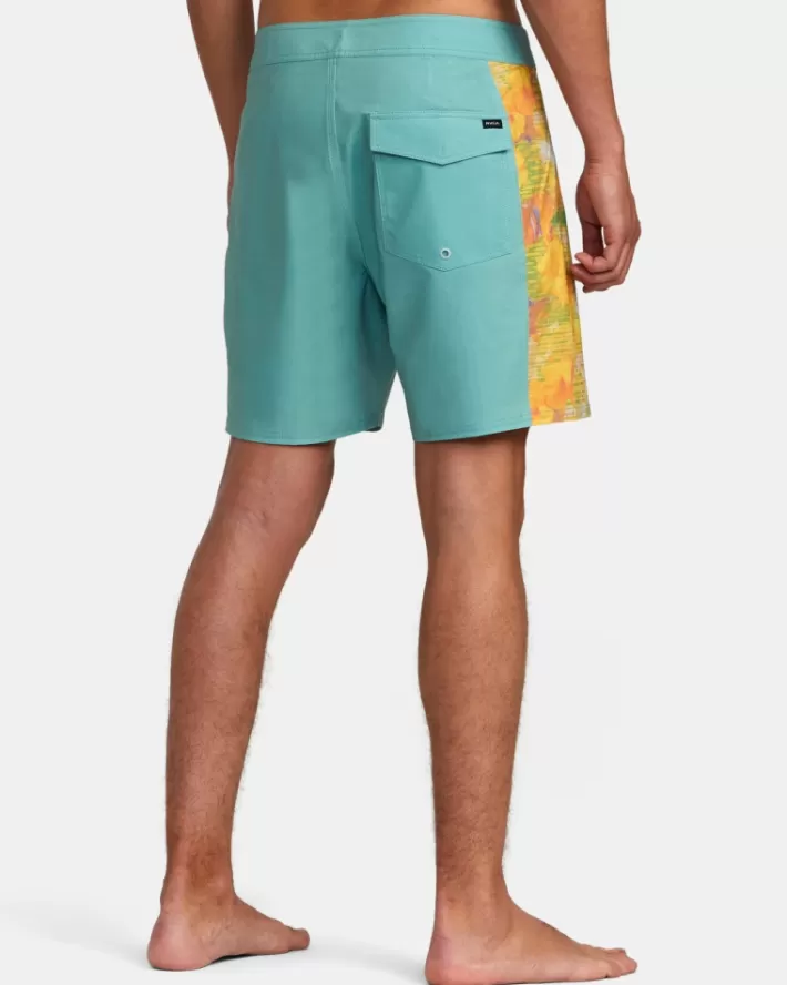 RVCA Calções De Banho Cut Palm 17" Volleys Masculino | ORADFJ-081< Calções De Banho