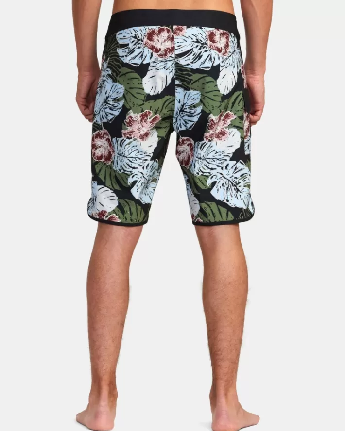 RVCA Calções De Banho Hawaii Monstera 2.0 Eastern 20" Elastic Masculino | EIPWQB-540< Calções De Banho