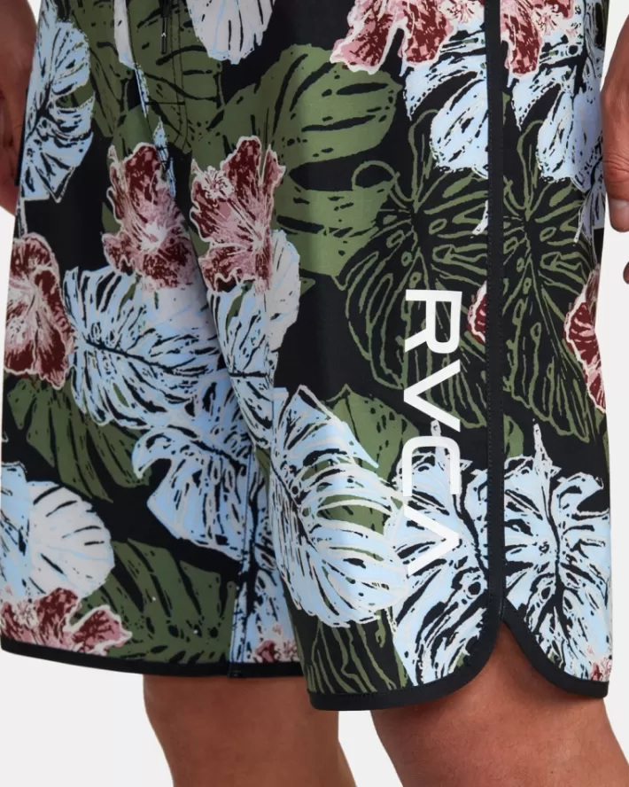 RVCA Calções De Banho Hawaii Monstera 2.0 Eastern 20" Elastic Masculino | EIPWQB-540< Calções De Banho