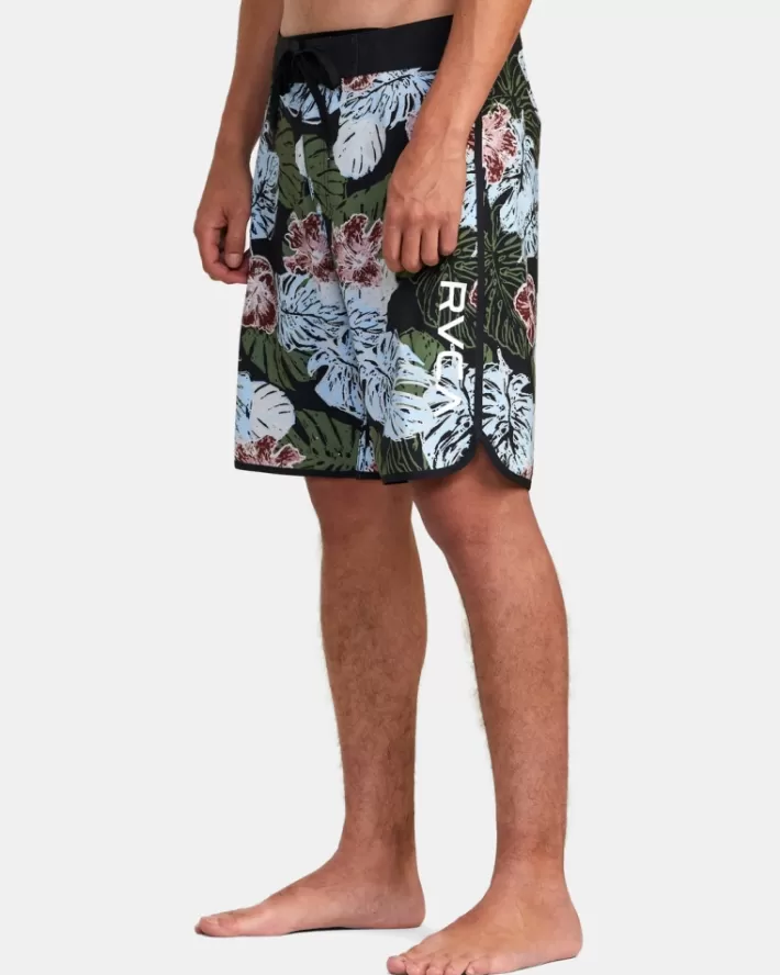 RVCA Calções De Banho Hawaii Monstera 2.0 Eastern 20" Elastic Masculino | EIPWQB-540< Calções De Banho