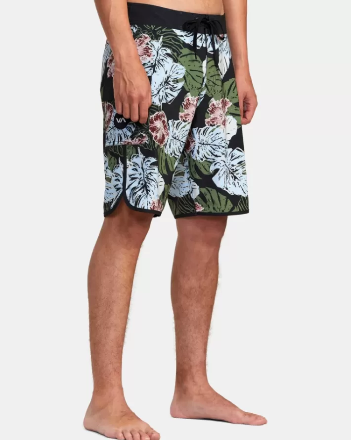 RVCA Calções De Banho Hawaii Monstera 2.0 Eastern 20" Elastic Masculino | EIPWQB-540< Calções De Banho