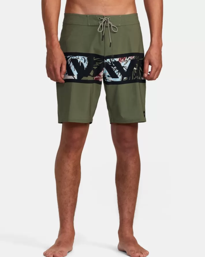 RVCA Calções De Banho Hawaii Monstera 2.0 VA 18" Elastic Masculino | BVHJQY-071< Calções De Banho