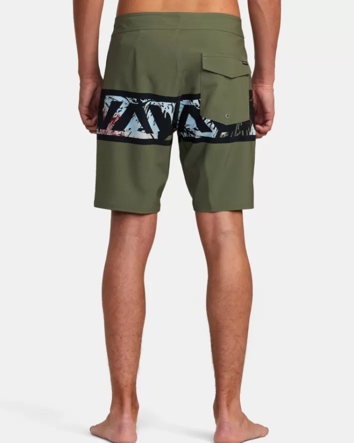 RVCA Calções De Banho Hawaii Monstera 2.0 VA 18" Elastic Masculino | BVHJQY-071< Calções De Banho