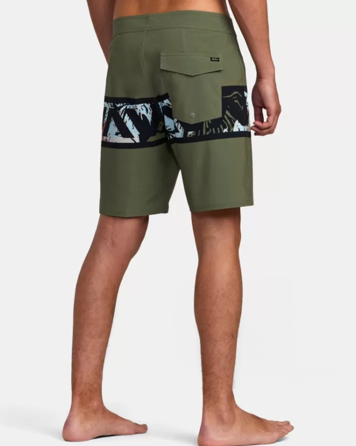 RVCA Calções De Banho Hawaii Monstera 2.0 VA 18" Elastic Masculino | BVHJQY-071< Calções De Banho