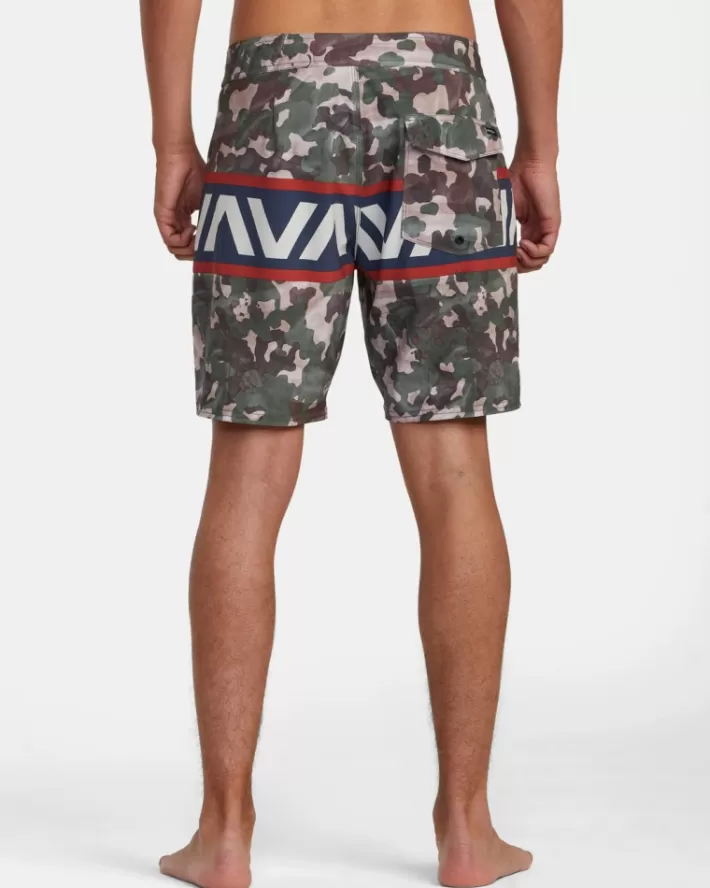 RVCA Calções De Banho Hawaii Spot Camo VA 18" Elastic Masculino | JZVNPD-542< Calções De Banho