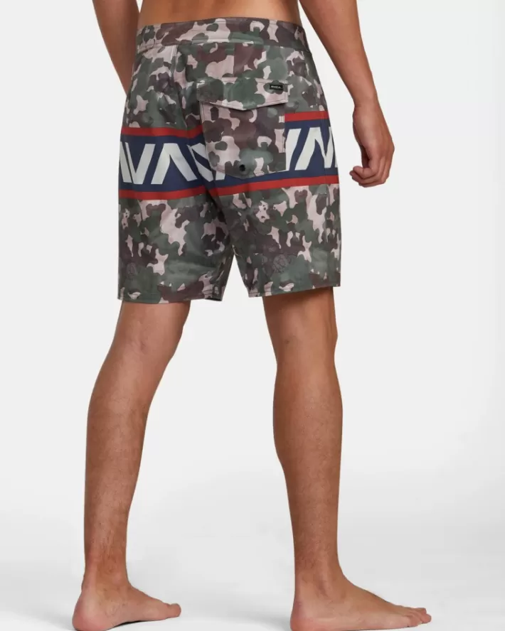 RVCA Calções De Banho Hawaii Spot Camo VA 18" Elastic Masculino | JZVNPD-542< Calções De Banho