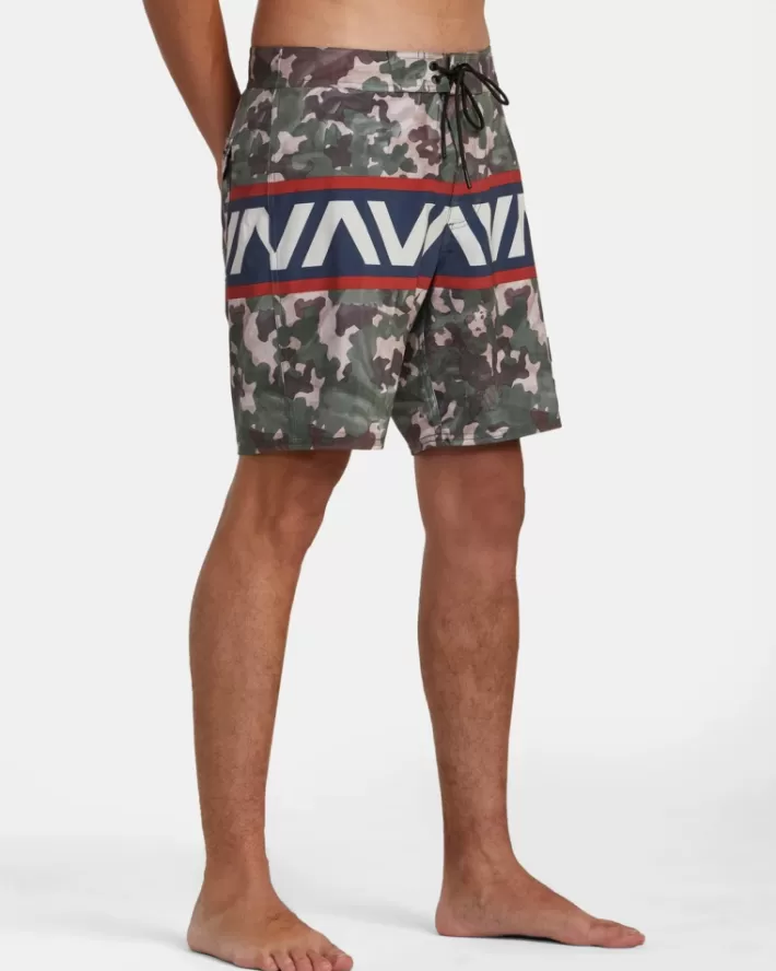 RVCA Calções De Banho Hawaii Spot Camo VA 18" Elastic Masculino | JZVNPD-542< Calções De Banho