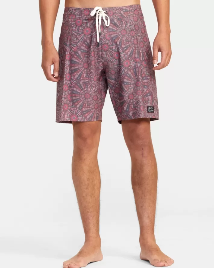 RVCA Calções De Banho Kelsey Brookes Psilocin 18" Masculino | NJRMOG-085< Calções De Banho