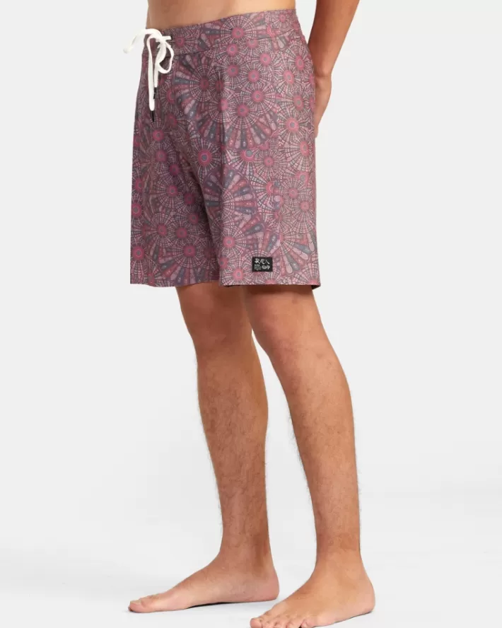 RVCA Calções De Banho Kelsey Brookes Psilocin 18" Masculino | NJRMOG-085< Calções De Banho