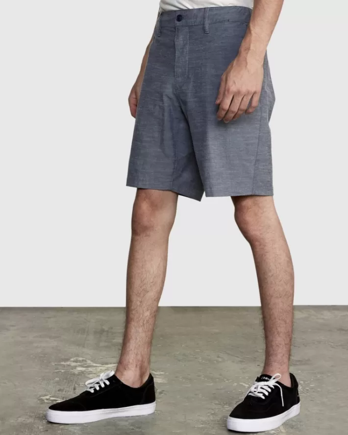 RVCA Calções All Time Solid Coastal Híbrido 19” Masculino | SXFQME-725< Calções