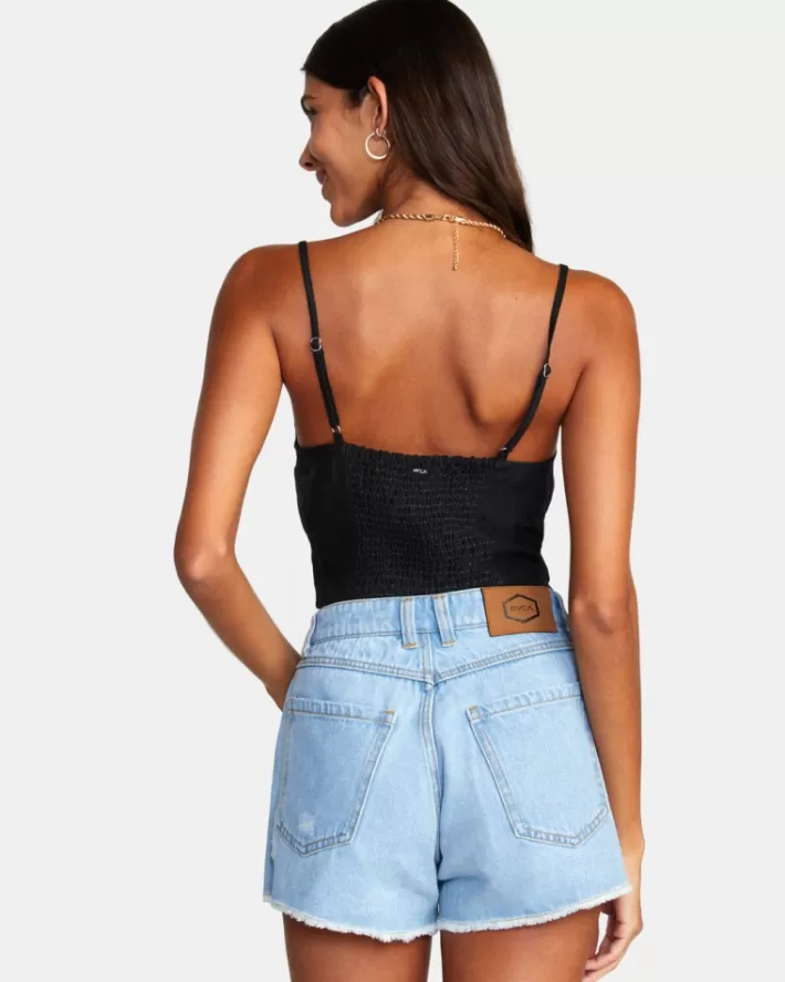 RVCA Calções Amor Denim Feminino | AUGVEN-298<MULHER Calções
