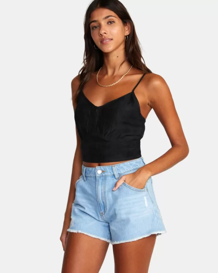 RVCA Calções Amor Denim Feminino | AUGVEN-298<MULHER Calções