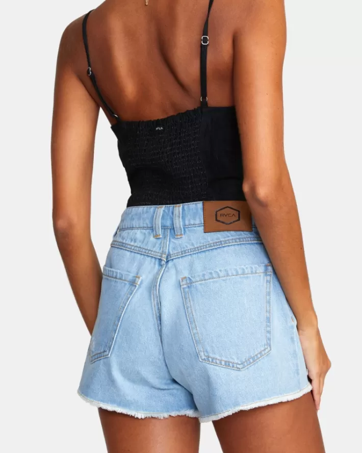 RVCA Calções Amor Denim Feminino | AUGVEN-298<MULHER Calções