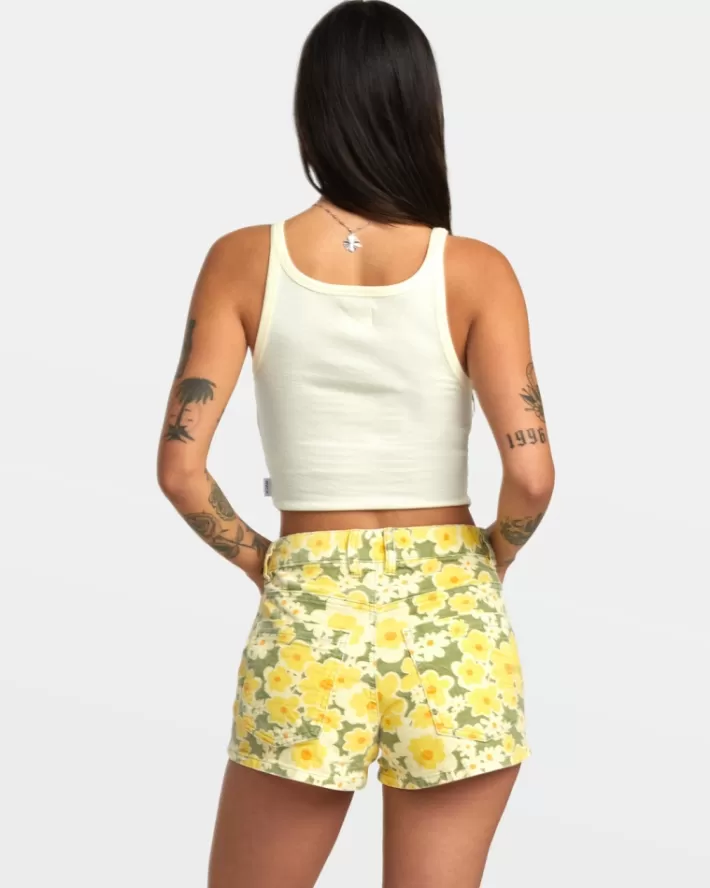 RVCA Calções Belle Corduroy Feminino | FJNWHC-019<MULHER Calções