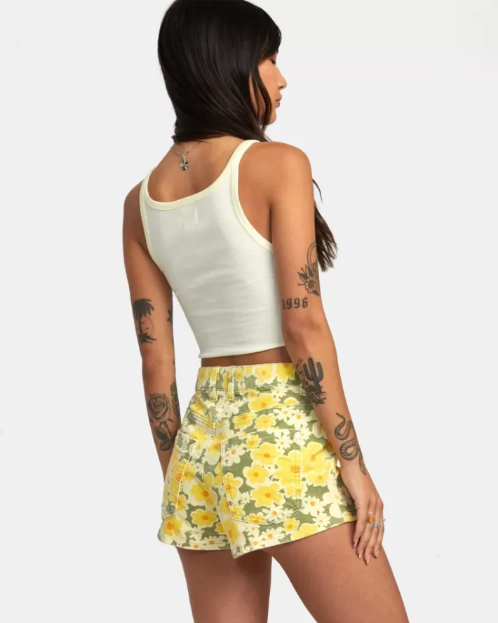 RVCA Calções Belle Corduroy Feminino | FJNWHC-019<MULHER Calções