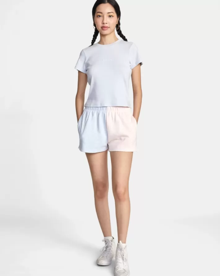 RVCA Calções Color Block Sweatshorts Feminino | LJVYOZ-701<MULHER Calções