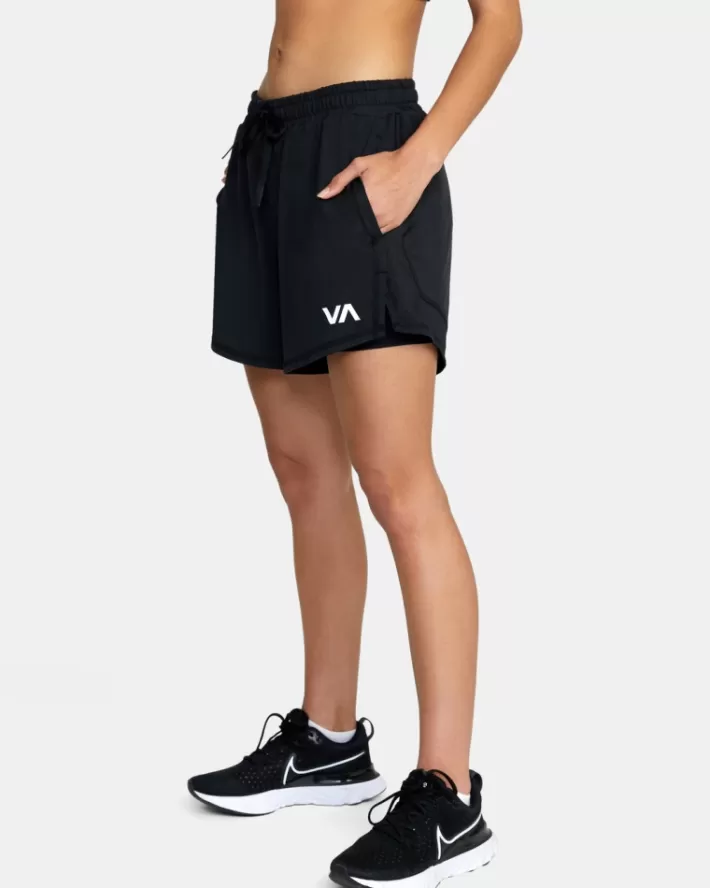 RVCA Calções Esportivos Vent Workout 2.5" Feminino | BOREKL-478<MULHER Calções