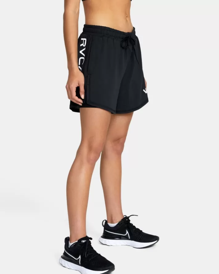 RVCA Calções Esportivos Vent Workout 2.5" Feminino | BOREKL-478<MULHER Calções