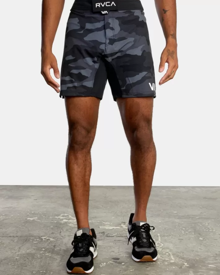 RVCA Calções Fight Scrapper Elastic Walkshorts 15" Masculino | PFUGQN-923< Calções