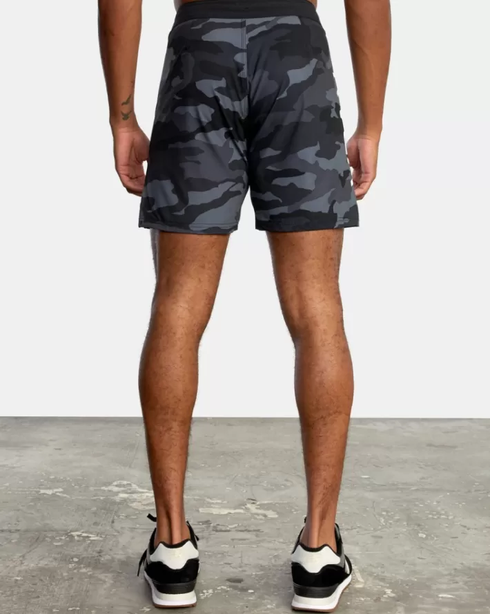 RVCA Calções Fight Scrapper Elastic Walkshorts 15" Masculino | PFUGQN-923< Calções