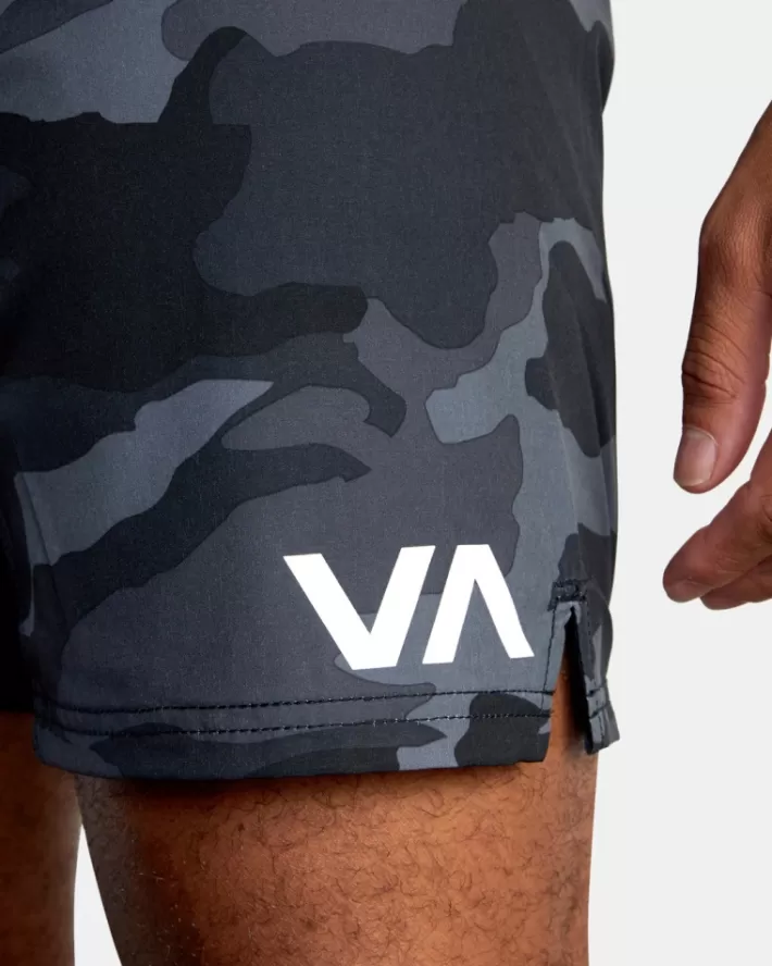 RVCA Calções Fight Scrapper Elastic Walkshorts 15" Masculino | PFUGQN-923< Calções