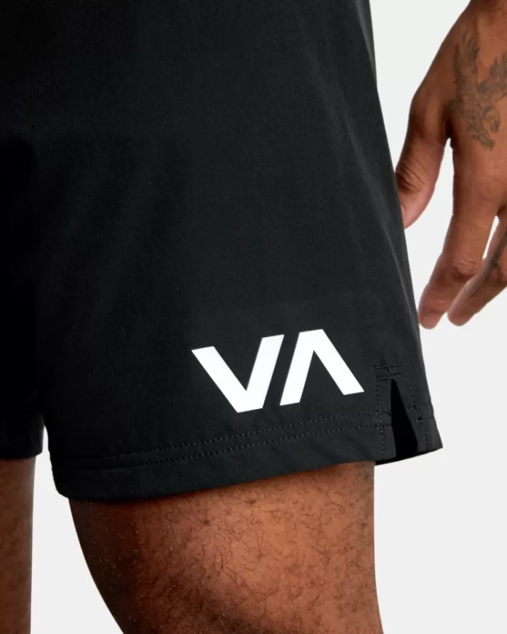 RVCA Calções Fight Scrapper Elastic Walkshorts 15" Masculino | RWVZCY-793< Calções